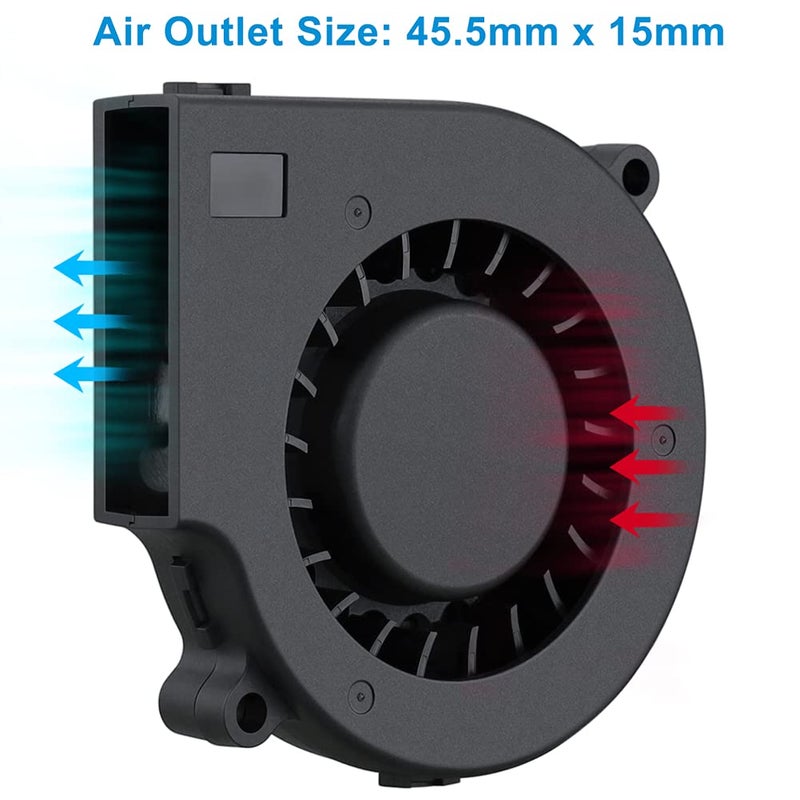 GDSTIME 75mm USB Blower Fan with 3 Speeds Control, 7515 5V DC Brushless Turbine Turbo Cooling Fan for Helmet Laptop 3D Printer Ventilaiton - Image 3